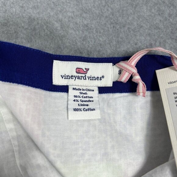 NWT Vineyard Vines Size 8 Mini Skirt Multicolor Patchwork Whale Print Prep Women - Picture 4 of 9